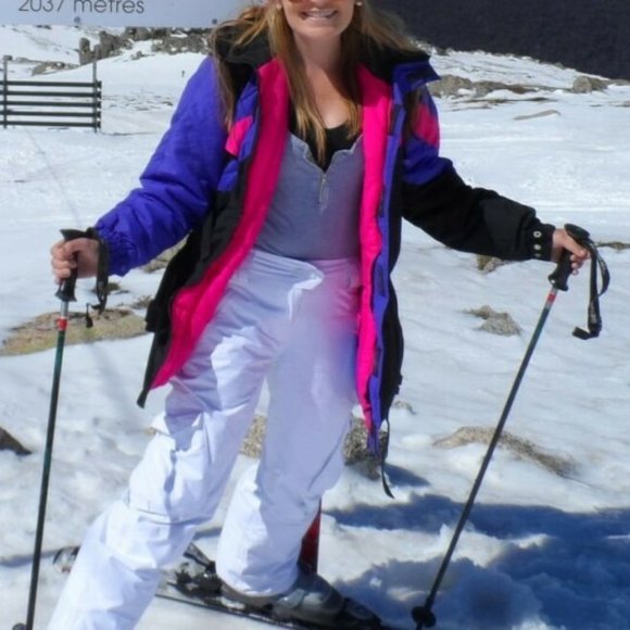 VINTAGE Huski Neon Pink Retro Snowboard Ski Jacket - Picture 8 of 16